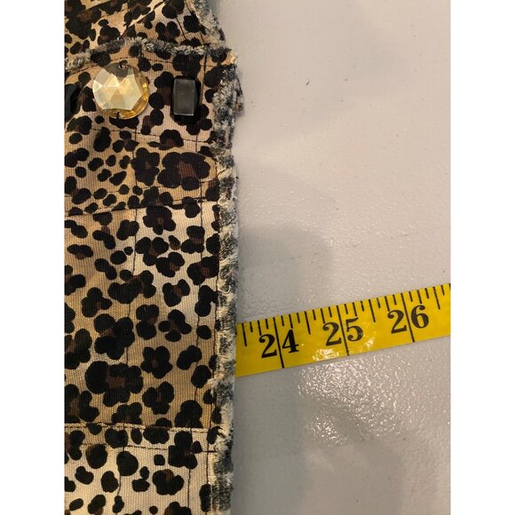 Laura Ashley Leopard Print Jacket Gold Buttons Front Pockets Small - Picture 7 of 10